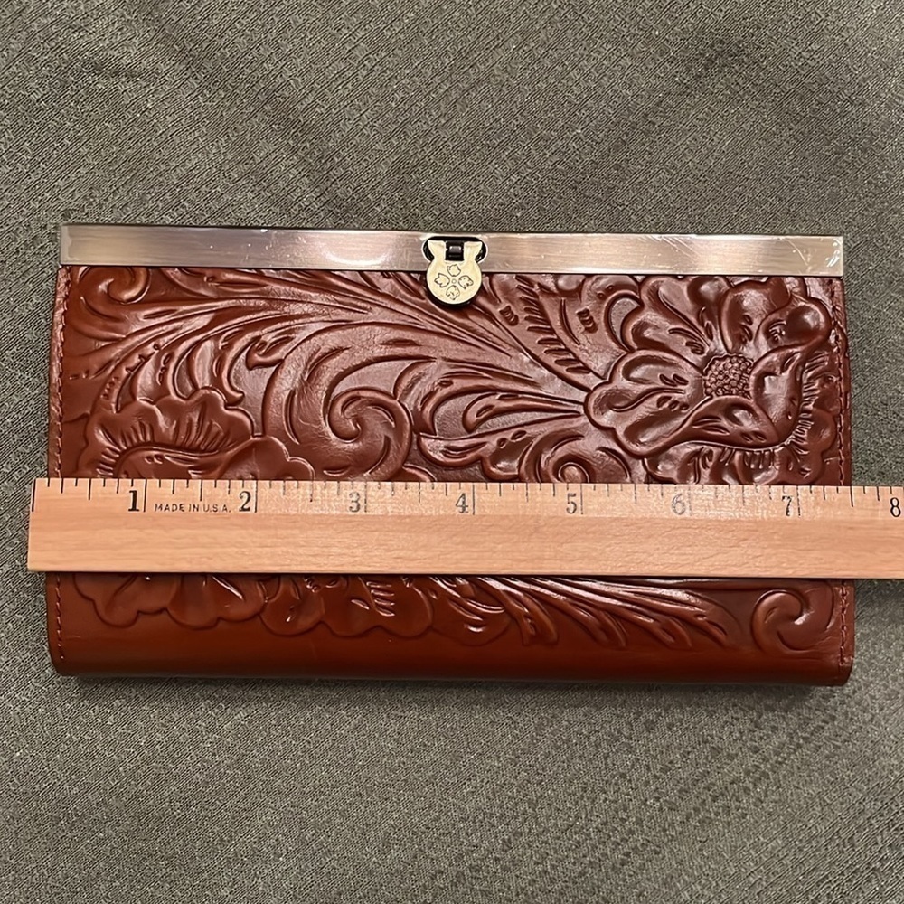 Brand New Patricia Nash Genuine Tooled Leather Cauchy Large Florence Wallet RFID - Picture 14 of 15